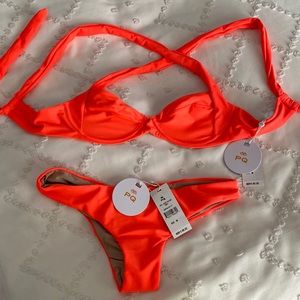 PQ Bikini - perla halter & basic ruched teeny